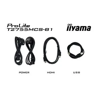 27" iiyama T2755MSC-B1: IPS, FHD, PCAP, Webcam 27" iiyama T2755MSC-B1: IPS, FHD, PCAP, Webcam