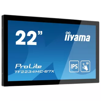 22" iiyama TF2234MC-B7X: IPS, FullHD, capacitive, 10P, 350cd/m2, VGA, DP, HDMI, IP65, čierny 22" iiyama TF2234MC-B7X: IPS, FullHD, capacitive, 10P, 350cd/m2, VGA, DP, HDMI, IP65, čierny