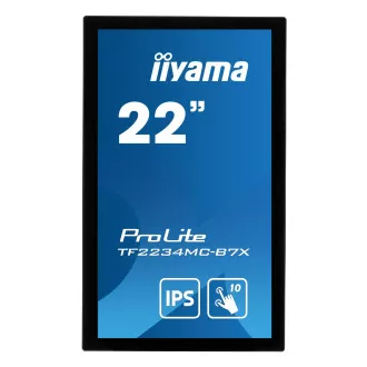 22" iiyama TF2234MC-B7X: IPS, FullHD, capacitive, 10P, 350cd/m2, VGA, DP, HDMI, IP65, čierny 22" iiyama TF2234MC-B7X: IPS, FullHD, capacitive, 10P, 350cd/m2, VGA, DP, HDMI, IP65, čierny
