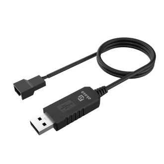 AKASA - 5V to 12V DC Step-Up Voltage Converter Cable pre USB na 3-Pin & 4-Pin PC Fan