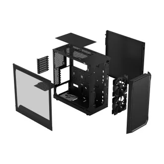 Fractal Design Focus 2 Black TG Clear Tint/Midi Tower/Transpar./Čierna