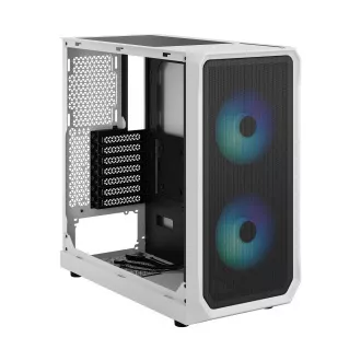 Fractal Design Focus 2 RGB White TG Clear Tint/Midi Tower/Transpar./Čierna a biela