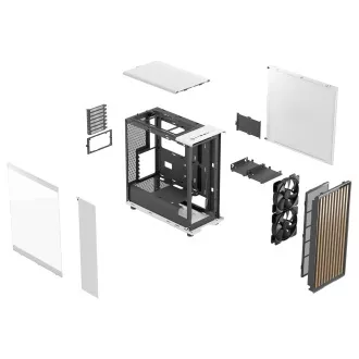 Fractal Design North Chalk White TG Clear/Midi Tower/Transpar./Biela