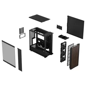 Fractal North XL/Midi Tower/Transpar./Čierna