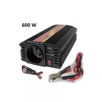 Menič napätia Carspa CAR600U-242 24V/230V+USB 600W, modifikovaná sínus Menič napätia Carspa CAR600U-242 24V/230V+USB 600W, modifikovaná sínus