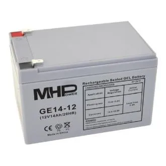 MHPower GE14-12 Gélový akumulátor 12V/14Ah, Faston F2 - 6,3mm, Deep Cycle MHPower GE14-12 Gélový akumulátor 12V/14Ah, Faston F2 - 6,3mm, Deep Cycle