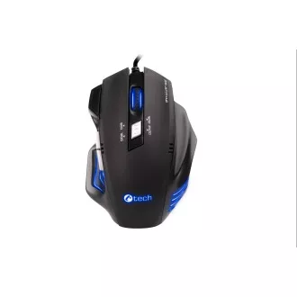 C-TECH Akantha/Herná/Optická/Pre pravákov/2 400 DPI/Drôtová USB/Modrá