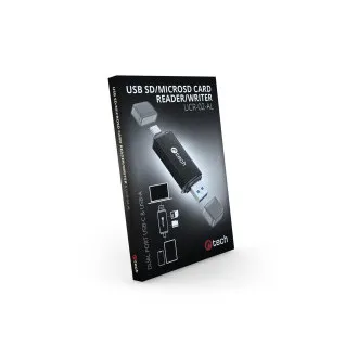 Čítačka kariet C-tech UCR-02-AL, USB 3.0 TYPE A/ TYPE C, SD/micro SD Čítačka kariet C-tech UCR-02-AL, USB 3.0 TYPE A/ TYPE C, SD/micro SD