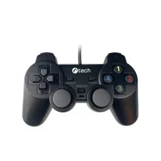 Gamepad C-TECH Callon pre PC/PS3, 2x analóg, X-input, vibračný, 1,8 m kábel, USB Gamepad C-TECH Callon pre PC/PS3, 2x analóg, X-input, vibračný, 1,8 m kábel, USB