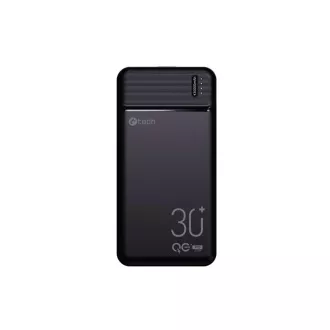 Powerbanka C-tech 30000mAh, Li-Pol, 20W, USB-C/USB-A/micro USB