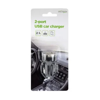 Gembird 2x USB nabíjačka do auta 2,1 A, čierna Gembird 2x USB nabíjačka do auta 2,1 A, čierna