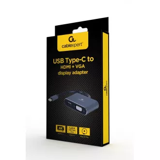 Gembird USB-C/HDMI, VGA adaptér
