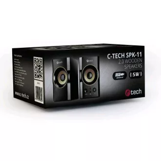 C-TECH SPK-11/Stereo/5W/Čierna