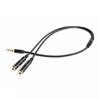 GEMBIRD 3,5 mm jack audio+microphone redukcia, 20 cm, 2xF/M, 4pin GEMBIRD 3,5 mm jack audio+microphone redukcia, 20 cm, 2xF/M, 4pin