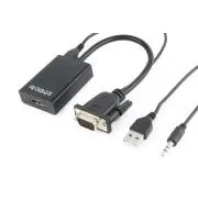 GEMBIRD Redukcia VGA - HDMI, 0,15 m, M/F