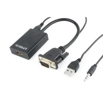 GEMBIRD Redukcia VGA - HDMI, 0,15 m, M/F GEMBIRD Redukcia VGA - HDMI, 0,15 m, M/F