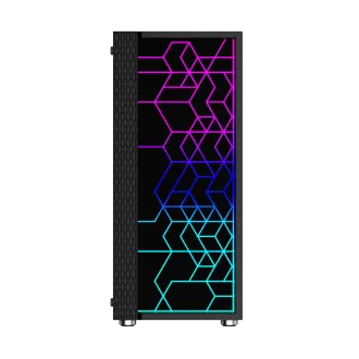 Gembird Computer Fornax 2500 ARGB/Midi Tower/Transpar./Čierna