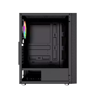 Gembird Computer Fornax 2500 ARGB/Midi Tower/Transpar./Čierna