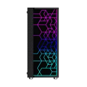 Gembird Computer Fornax 2500 ARGB/Midi Tower/Transpar./Čierna