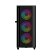 Gembird Fornax 4000 ARGB/Midi Tower/Transpar./Čierna