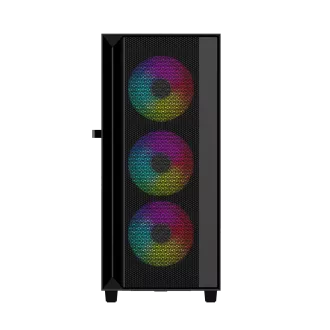 Gembird Fornax 4000 ARGB/Midi Tower/Transpar./Čierna