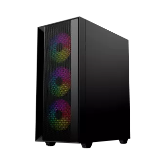 Gembird Fornax 4000 ARGB/Midi Tower/Transpar./Čierna