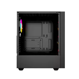 Gembird Fornax 4000 ARGB/Midi Tower/Transpar./Čierna