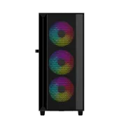 Gembird Fornax 4000 ARGB/Midi Tower/Transpar./Čierna