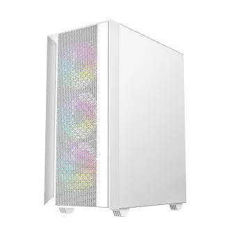 Gembird Fornax 4000 ARGB/Midi Tower/Transpar./Biela