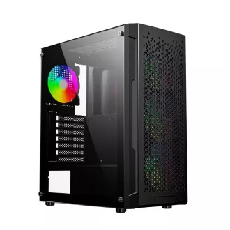 GEMBIRD Fornax 400X/Midi Tower/Transpar./Čierna