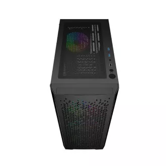 GEMBIRD Fornax 400X/Midi Tower/Transpar./Čierna
