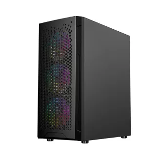 GEMBIRD Fornax 400X/Midi Tower/Transpar./Čierna