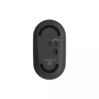 Logitech Pebble Mouse 2 M350s/Cestovná/Optická/4 000 DPI/Bezdrôtová Bluetooth/Grafitová