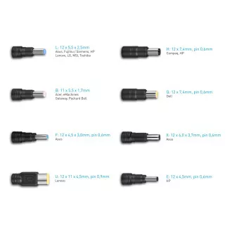 AVACOM QuickTIP 250W - univerzálny adaptér pre notebooky + 8 konektorov