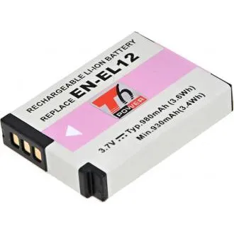 Batéria T6 Power pre Nikon EN-EL12, 1050mAh, 3,8Wh, čierna