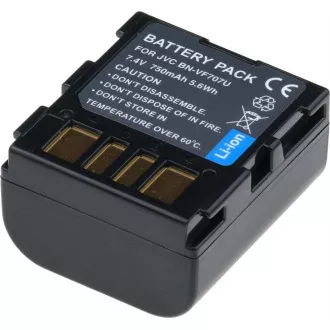 Batéria T6 Power JVC BN-VF707U, BN-VF707, 750mAh, 5,4Wh, sivá Batéria T6 Power JVC BN-VF707U, BN-VF707, 750mAh, 5,4Wh, sivá