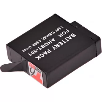 Batéria T6 Power pre GoPro Hero5, Hero6 Black, AHDBT-501, AABAT-001, 601-10197-000, 1250mAh, 4,8Wh Batéria T6 Power pre GoPro Hero5, Hero6 Black, AHDBT-501, AABAT-001, 601-10197-000, 1250mAh, 4,8Wh