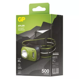 LED nabíjacia čelovka GP Xplor PHR17, 500 lm LED nabíjacia čelovka GP Xplor PHR17, 500 lm