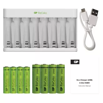 GP nabíjačka batérií ECO E811+ 4xAA2100 + 4xAAA850 GP nabíjačka batérií ECO E811+ 4xAA2100 + 4xAAA850