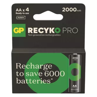 GP Nabíjací bat. ReCyko Pro AA (HR6) 2000mAh - 4ks GP Nabíjací bat. ReCyko Pro AA (HR6) 2000mAh - 4ks