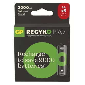 GP Nabíjací bat. ReCyko Pre AA (HR6) 2000mAh - 6ks GP Nabíjací bat. ReCyko Pre AA (HR6) 2000mAh - 6ks