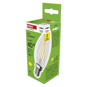 EMOS LED FLM CANDLE 3,4 W (40 W) 470lm E14 NW EMOS LED FLM CANDLE 3,4 W (40 W) 470lm E14 NW