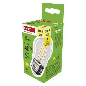 EMOS LED FLM MINI GL 3,4 W (40 W) 470lm E27 WW EMOS LED FLM MINI GL 3,4 W (40 W) 470lm E27 WW