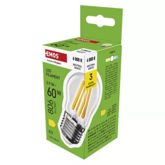 EMOS LED FLM MINI GL 5,9 W (60 W) 806lm E27 NW EMOS LED FLM MINI GL 5,9 W (60 W) 806lm E27 NW