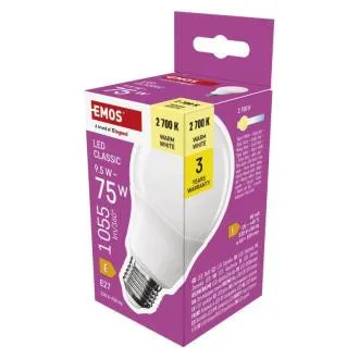 EMOS LED CLS A60 9,5 W (75 W) 1055lm E27 WW EMOS LED CLS A60 9,5 W (75 W) 1055lm E27 WW