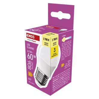 LED CLS MINI GLOBE 6,5 W (60 W) 806lm E27 WW LED CLS MINI GLOBE 6,5 W (60 W) 806lm E27 WW