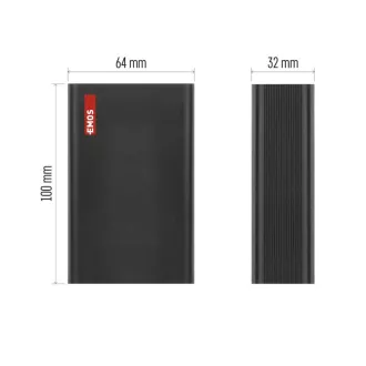 EMOS PWB NTBF20 20000 MAH 65W PD 1×USB-C 1×USB-A