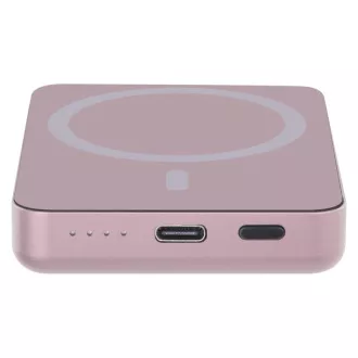 EMOS POWERBANKA WI 522, bezdrôtové nabíjanie 20W, 5.000mAh, LOSOSOVÁ, 1xUSB-C