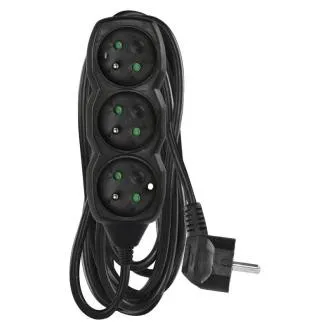 EMOS predlžovací prívod 3z/5m, čierny, 1,5mm EMOS predlžovací prívod 3z/5m, čierny, 1,5mm