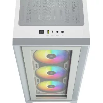 CORSAIR iCUE 4000X RGB TG mid-tower, biela CORSAIR iCUE 4000X RGB TG mid-tower, biela